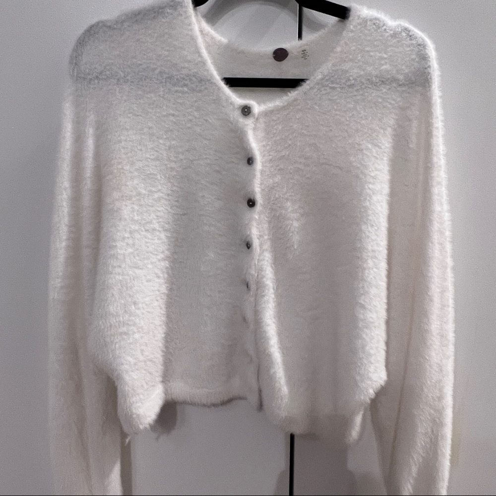 Free People White Cardigan